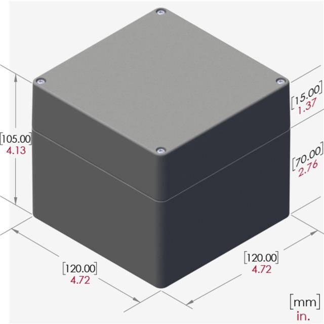 RB55P14G28G BOX PLASTIC GRAY
