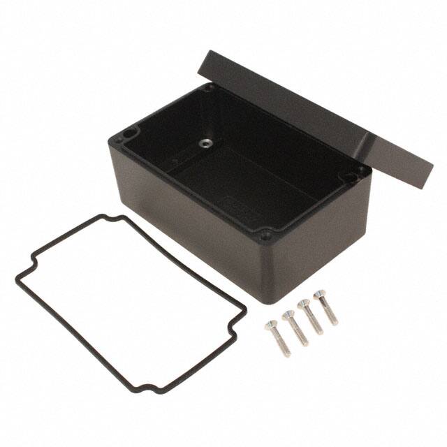 1550Z108BK BOX ALUM BLACK 4.937"L X 3.165"W