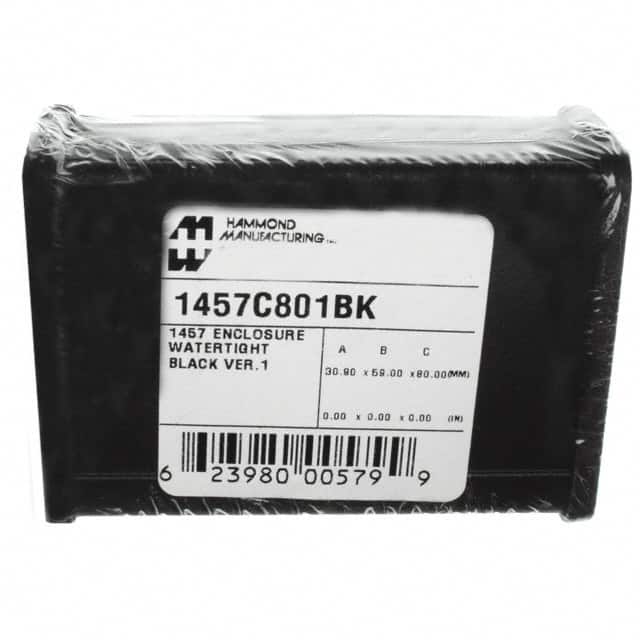 1457C801BK BOX ALUM BLACK 3.484"L X 2.441"W