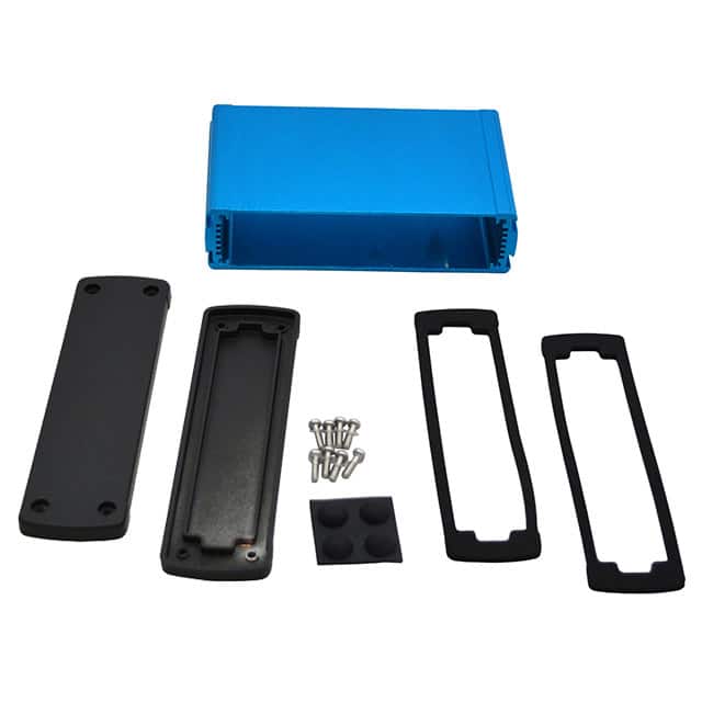 EXN-23359-BL BOX ALUM BLK/BLU 3.5"L X 5.77"W