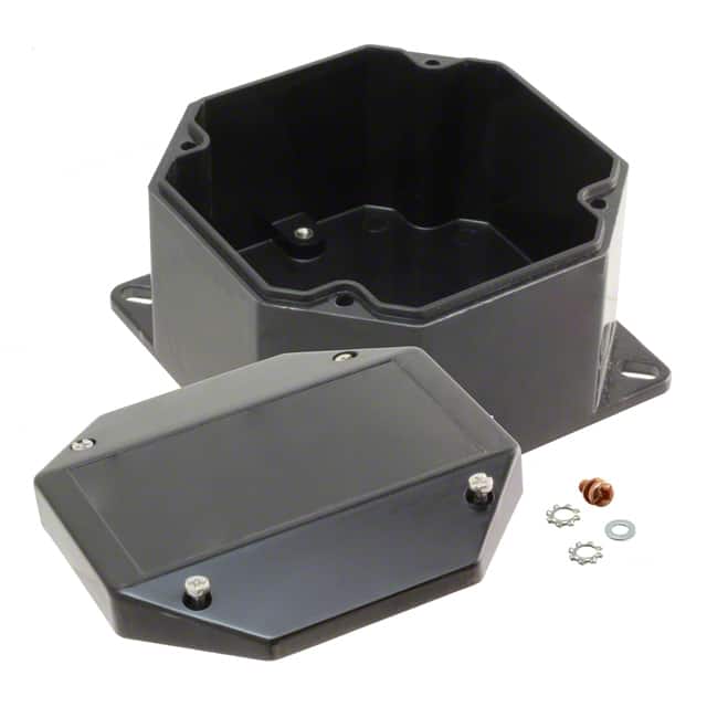 268802000 BOX FIBERGLASS BLACK 4.76"X4.76"