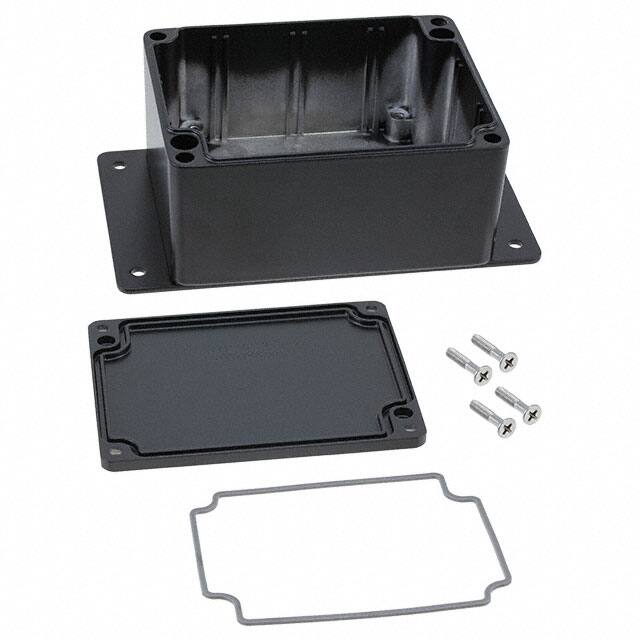 AN-2804-AB BOX ALUM BLACK 4.535"L X 3.543"W