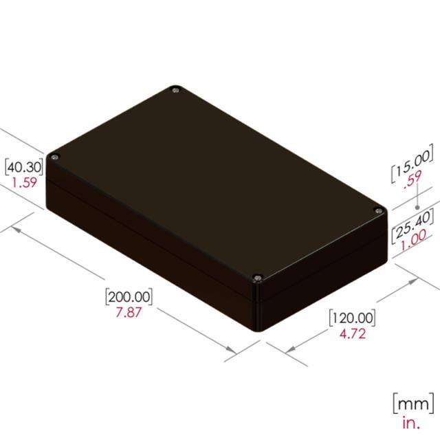 RB85P06B10B BOX PLASTIC BLACK