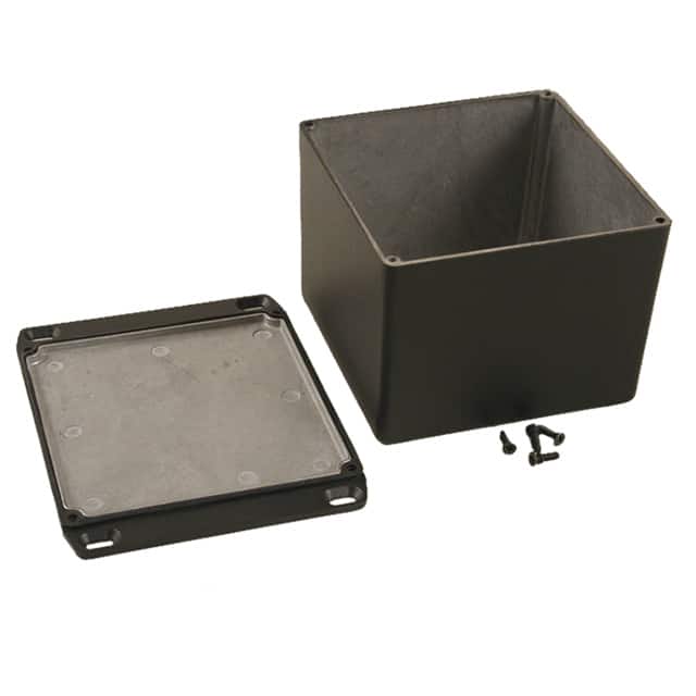 1590WVFLBK BOX ALUM BLACK 4.724"L X 4.724"W