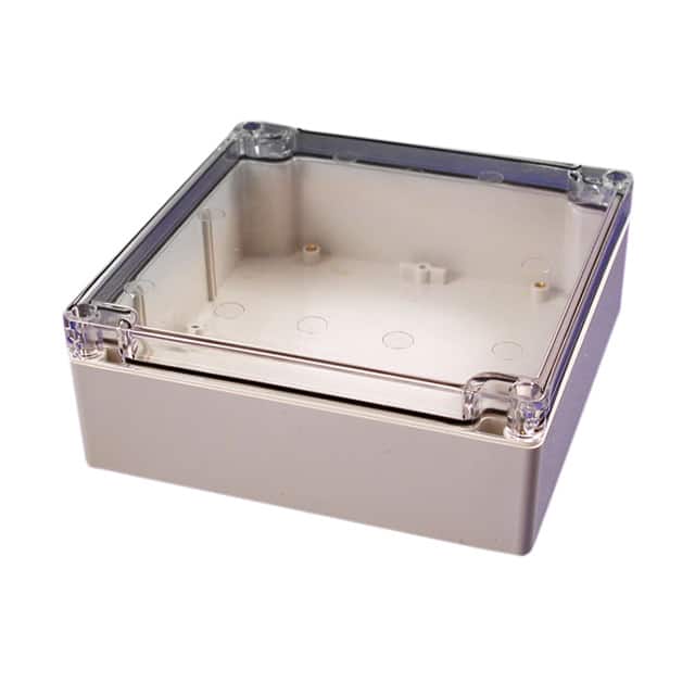 1554R2GYCL BOX PLAS GRY/CLR 6.3"L X 6.3"W