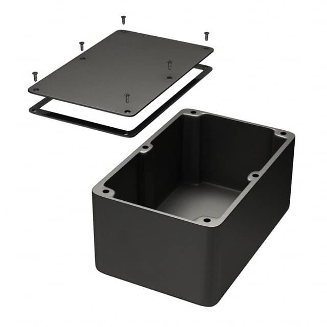 1550WHBK BOX ALUM BLACK 8.740"L X 5.748"W