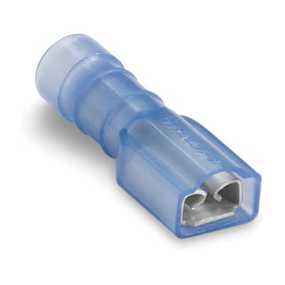 RBD18377 The Thomas & Betts RBD18377 is a Sta-Kon wire terminal disconnect. It is a fully insulated female disconnect with a 16-14 AWG wire range.