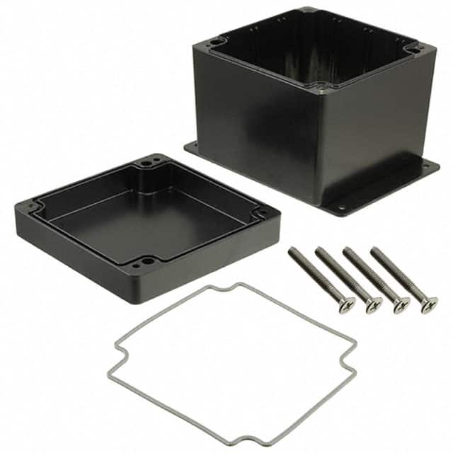 AN-2809-AB BOX ALUM BLACK 4.750"L X 4.750"W