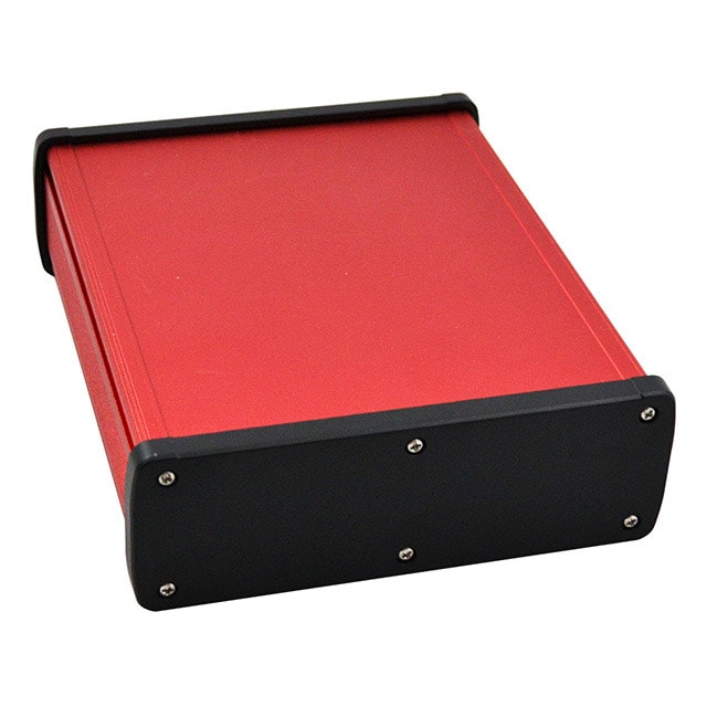 EXN-23366-RD BOX ALUM BLK/RED 8.23"L X 7"W