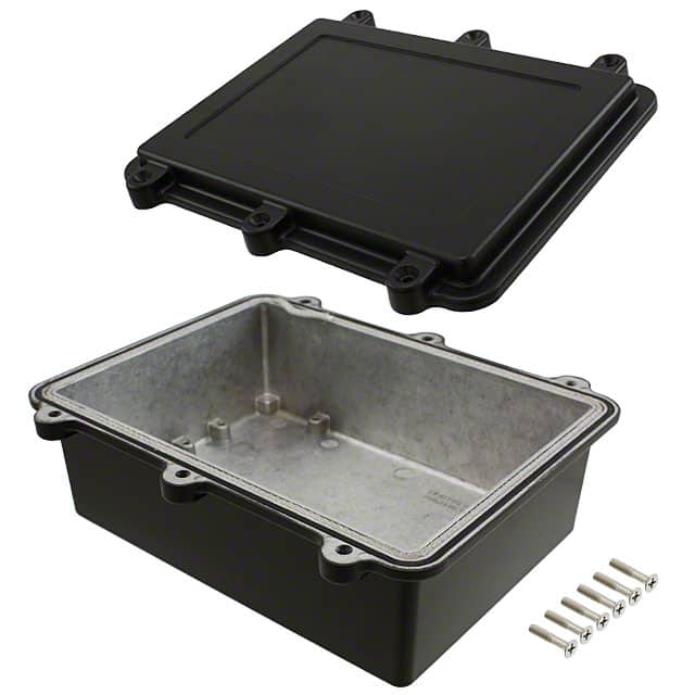 ANS-3819-B BOX ALUM BLACK 7.874"L X 5.906"W
