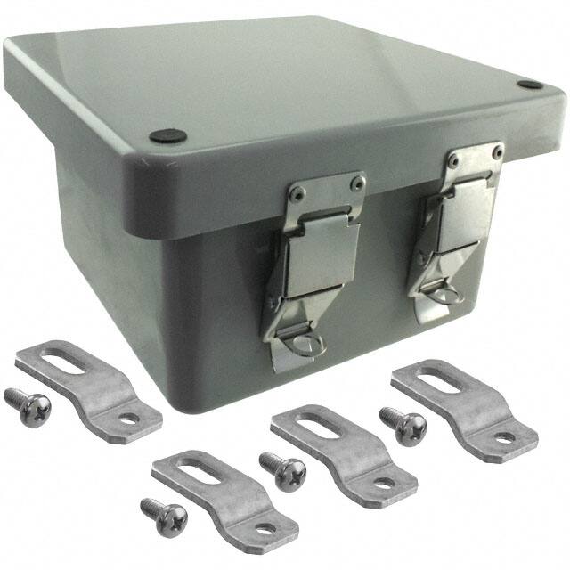 NFL-6630 BOX FIBERGLASS GRY 7.74"LX7.74"W