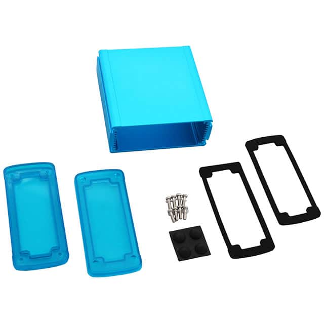 EXN-23357-BLP BOX ALUM BLU/TRN BLU 4.7"LX4.5"W