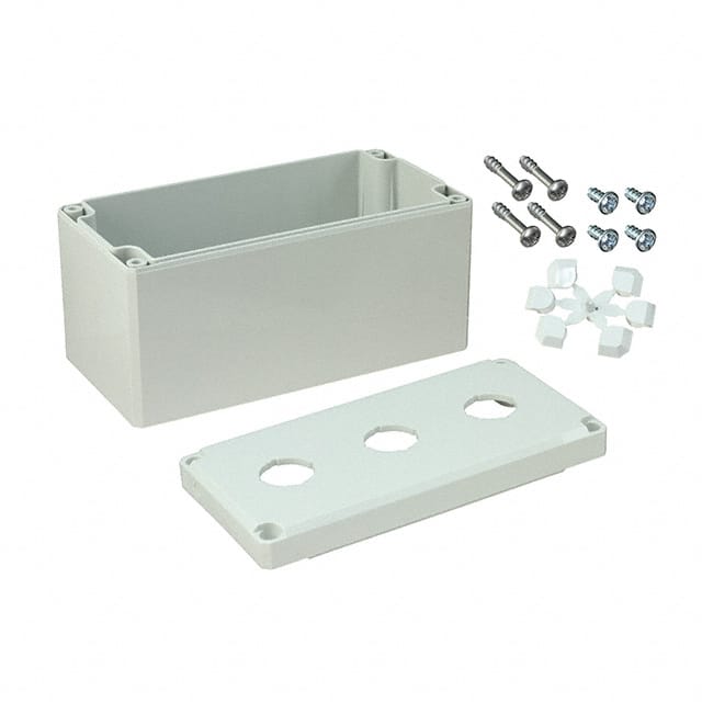 Q3PBPCDM BOX PLAS GRAY 7.874"L X 4.724"W