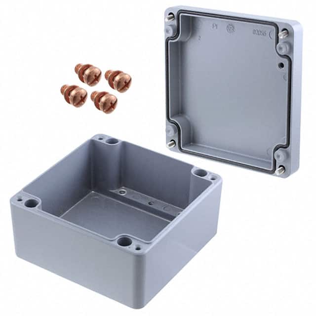 150-011 BOX ALUM SILVER 6.3"L X 6.3"W