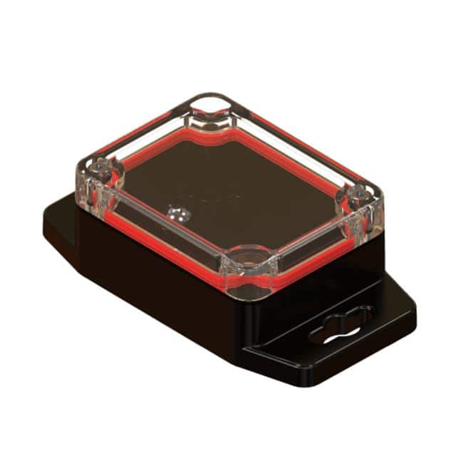 RBF32P04C08B CLEAR/BLACK FLANGED BASE POLYCAR