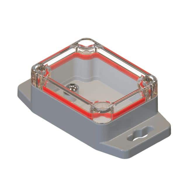 RBF32P04C08G CLEAR/GRAY FLANGED BASE POLYCARB