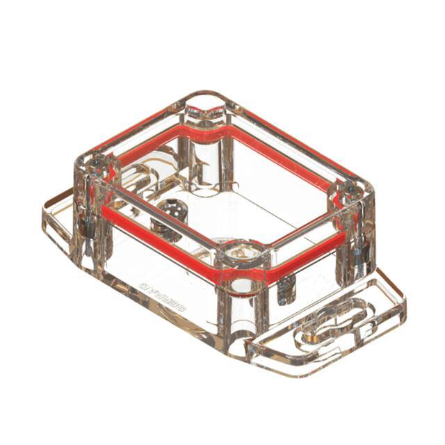 RBF32P04C08C CLEAR/CLEAR FLANGED BASE POLYCAR