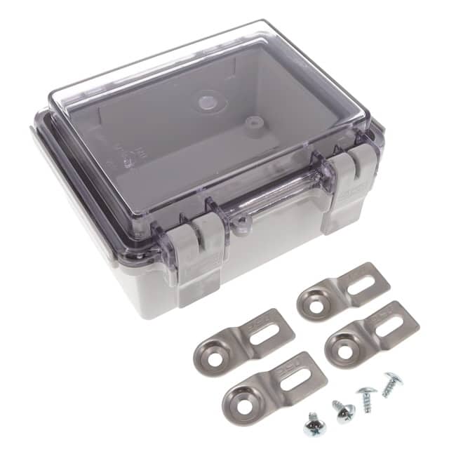 NBF-32402 BOX ABS GRY/CL 5.110"L X 3.930"W