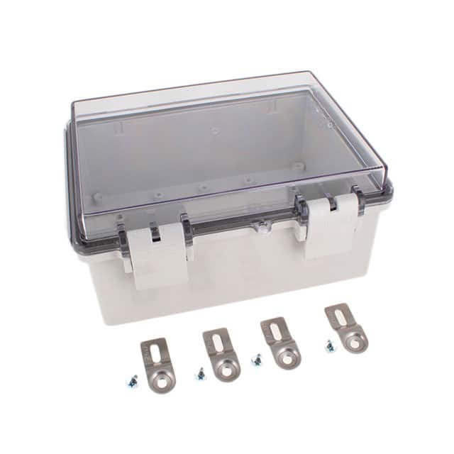 NBF-32412 BOX ABS GRY/CL 7.870"L X 5.900"W