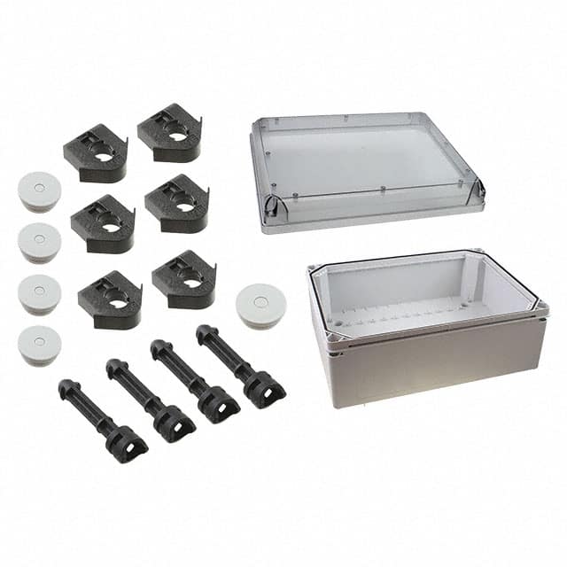 701-734 BOX PLASTIC GRAY/CLR