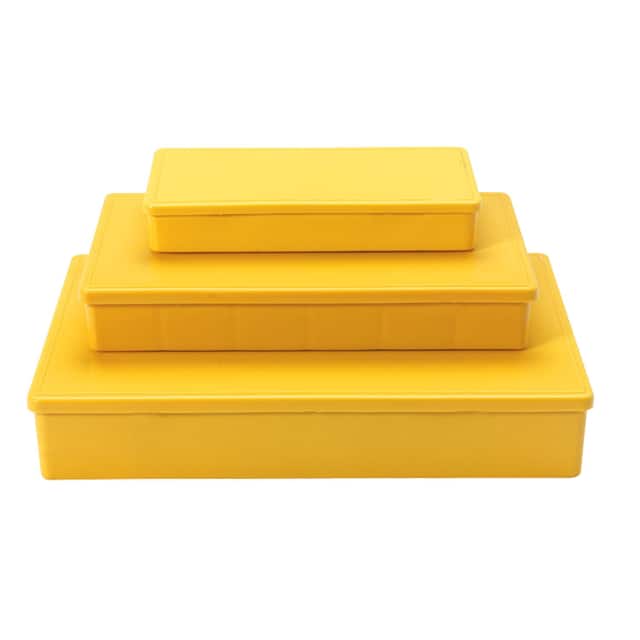 6690TF BOX PLASTIC YELLOW 8"L X 3.188"W