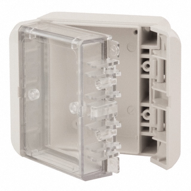 96022125 BOX PLSTC GRAY/CLR 4.45"LX3.15"W