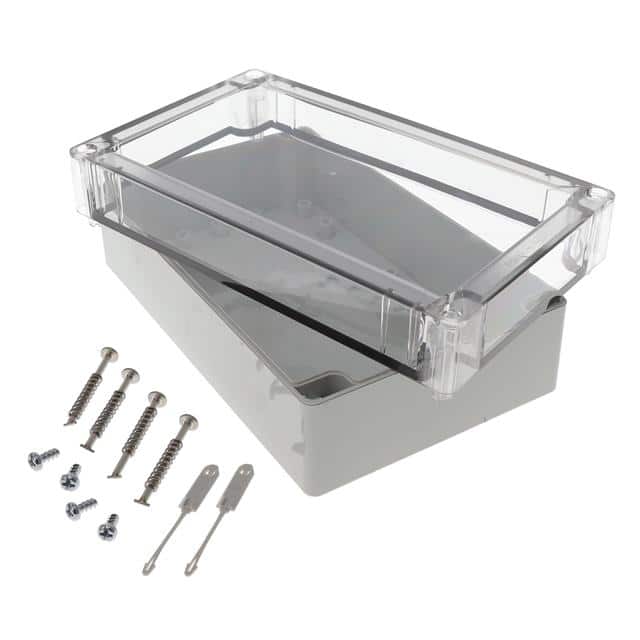 201-008-01 BOX PLASTIC GRAY/CLR