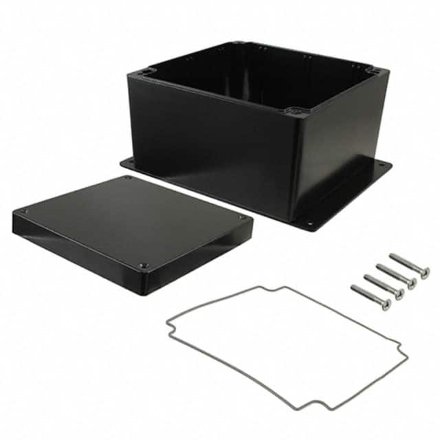 AN-2810-AB BOX ALUM BLACK 6.250"L X 6.250"W