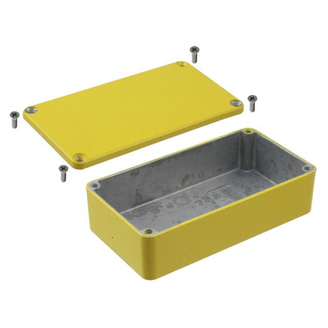 1590BYL BOX ALUM YELLOW 4.41"L X 2.38"W