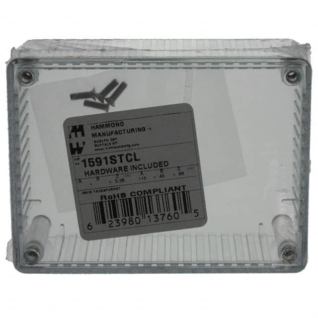 1591STCL BOX PLSTC TRN CLR 4.34"LX3.24"W