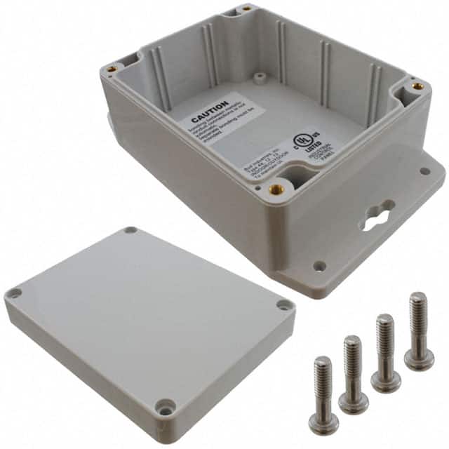 PN-1323-MB BOX PLAS GRAY 4.528"L X 3.543"W