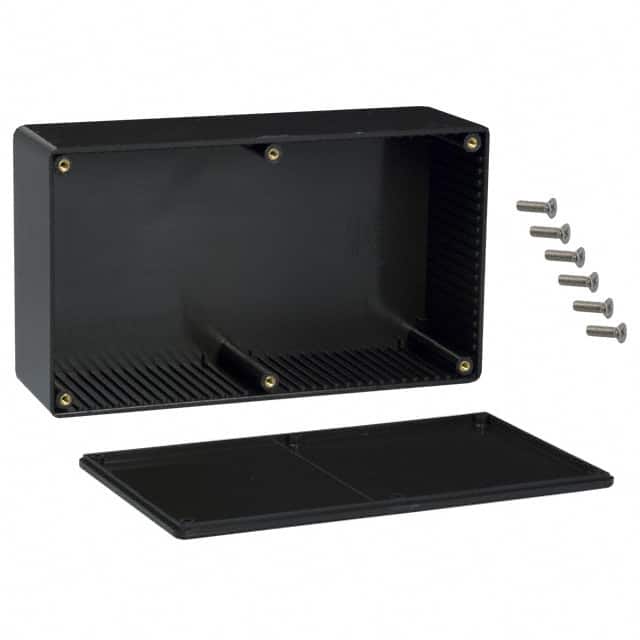 1591EBK BOX ABS BLACK 7.480"L X 4.331"W