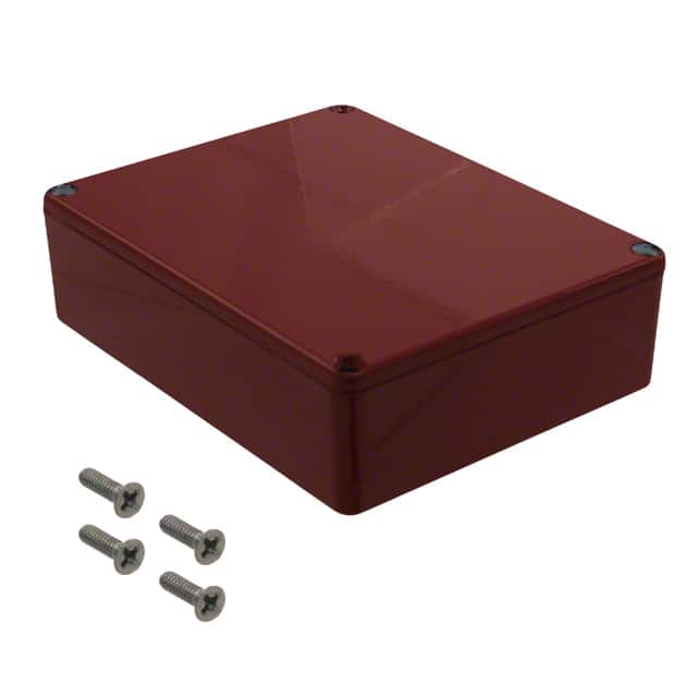 1590BBRD BOX ALUM RED 4.71"L X 3.7"W