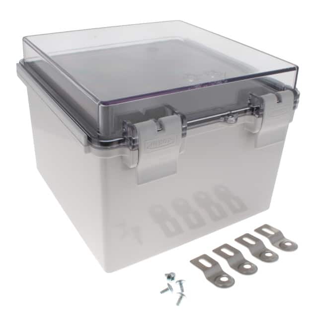 NBF-32414 BOX ABS GRY/CL 7.080"L X 7.080"W