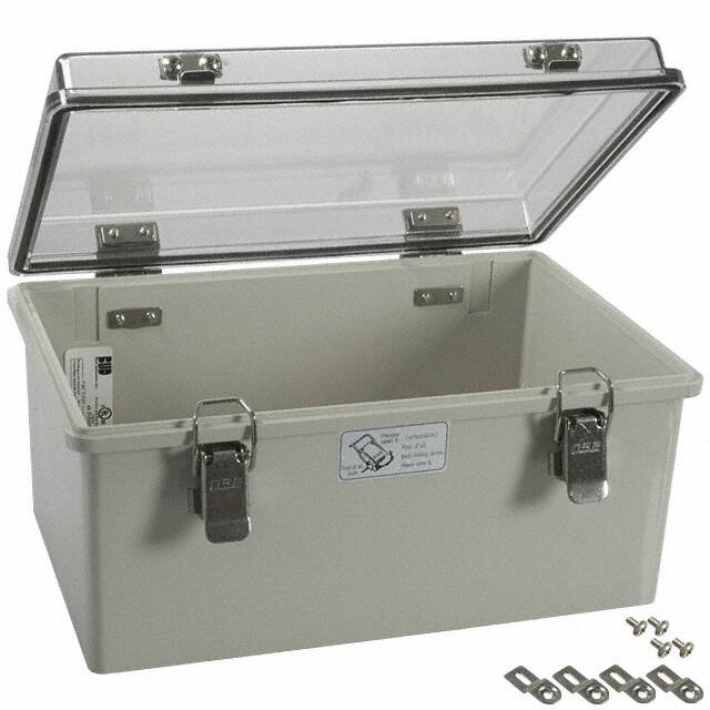 NBA-10162 BOX ABS GRAY/CL 11.81"L X 7.85"W