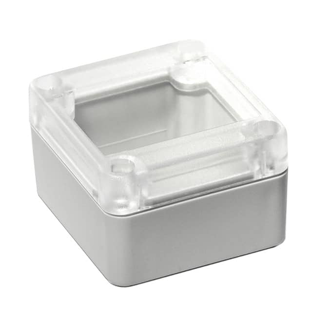 RP1025C BOX ABS GRY/CL 2.577"L X 2.380"W