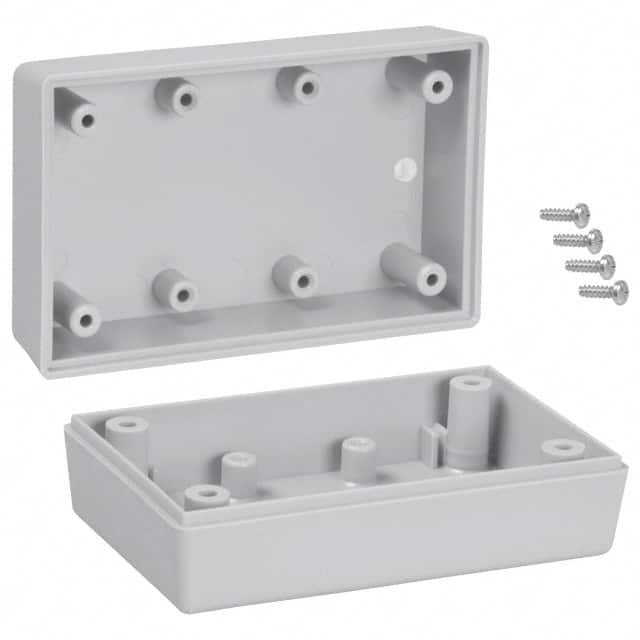111I,GY BOX ABS GRAY 3.600"L X 2.250"W