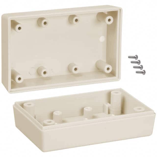 111,AL BOX ABS ALMOND 3.600"L X 2.250"W