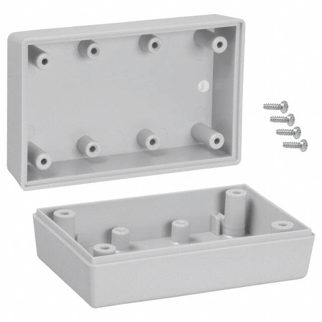 111,GY BOX ABS GRAY 3.600"L X 2.250"W