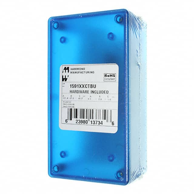 1591XXCTBU BOX ABS TRN BLUE 4.78"L X 2.64"W