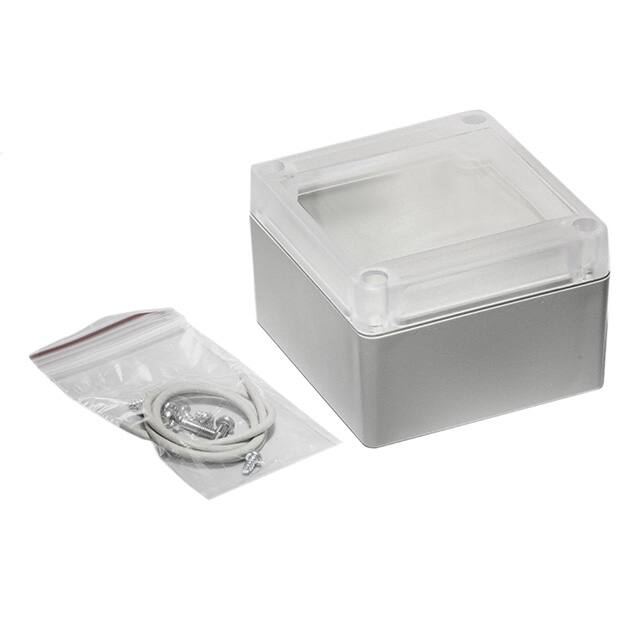 RP1065C BOX ABS GRY/CL 3.168"L X 3.366"W