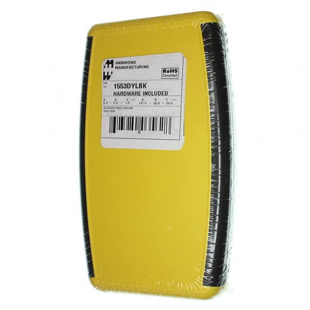 1553DYLBK BOX ABS YELLOW 5.797"L X 3.504"W