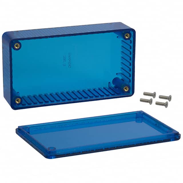 1591BTBU BOX PLAS BLUE 4.409"L X 2.441"W