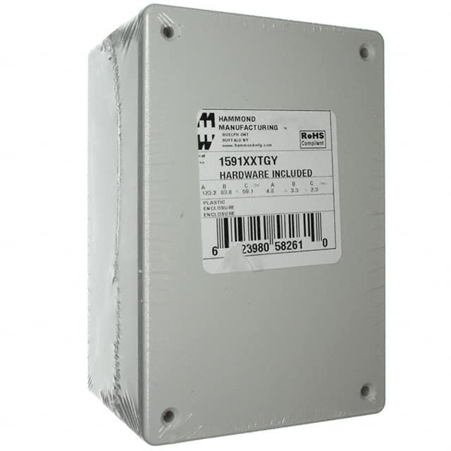 1591XXTGY BOX ABS GRAY 4.853"L X 3.278"W