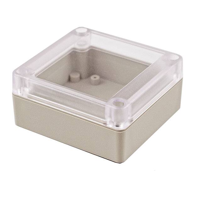 RP1055C BOX ABS GRY/CL 3.410"L X 3.210"W