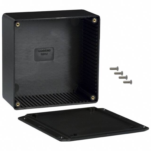 1591UFLBK BOX ABS BLACK 4.724"L X 4.724"W