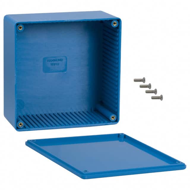 1591UBU BOX ABS BLUE 4.724"L X 4.724"W