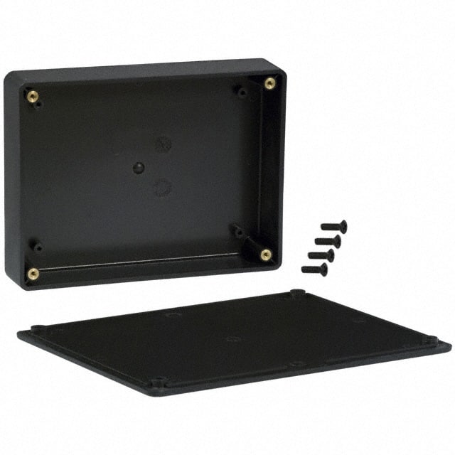 CUR-3287 BOX ABS BLACK 6.112"L X 4.612"W
