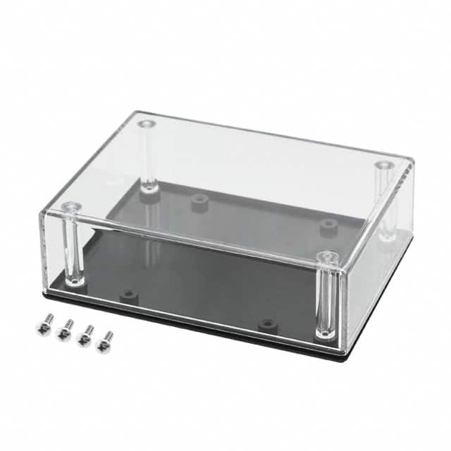 032C,BK BOX PLAS BLK/CLR 4.38"L X 3.25"W