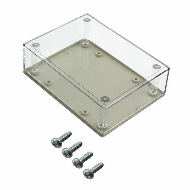 032C,AL BOX PLSTC AMD/CL 4.38"L X 3.25"W